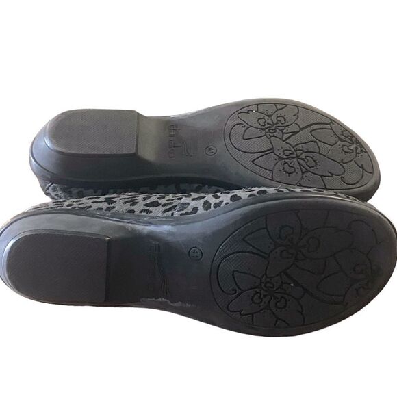 Dansko Oksana Sz EU 41 US 10.5 Grey Leopard Print Calf Hair Slip On Loafer Shoes - Picture 7 of 7